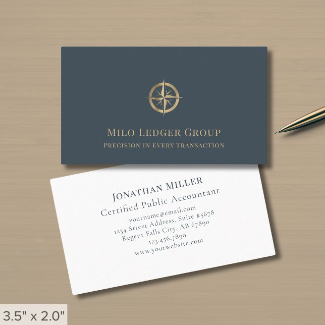 Stylish Compass Logo Business Card (Creator Uploaded)
