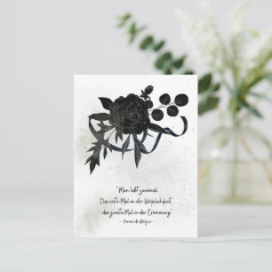 Stylish condolence card - You live twice