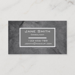 Stylish consultant grey slate business card