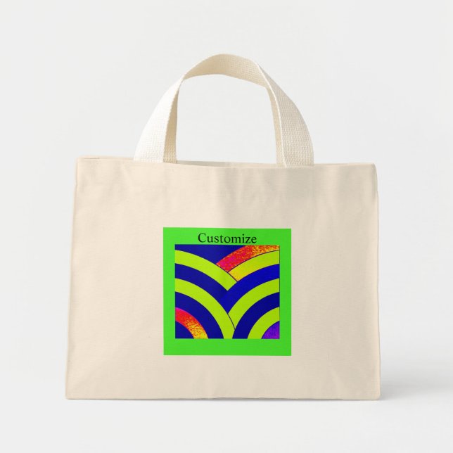 stylish contemporary chic chevron mini tote bag (Front)