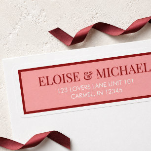 Stylish Contemporary Pink and Red Wedding