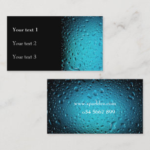 Stylish Cool Blue water drops Business Card