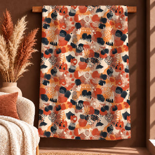 Stylish Copper Burnt Orange Rainbow Art Blanket