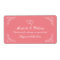 Stylish coral wedding wine or water bottle labels