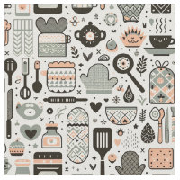 Stylish Crafting Fabric - Modern Culinary Design