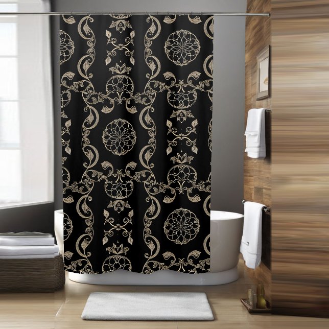 Stylish Cream Boho Shower Curtain (Creator Uploaded)