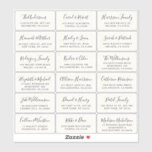 Stylish Cream Wedding Guest Address