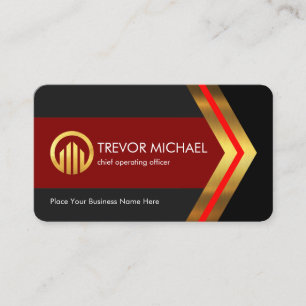 Stylish Creative Gold Arrowheads Businessman Business Card