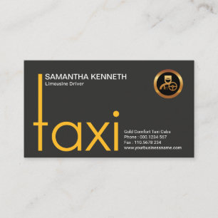 Stylish Creative Taxi Signage TAXI Driver Business Card