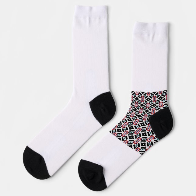 Stylish Crew Socks: Comfort Meets Creativity Socks (Left)