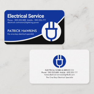 Stylish Curves Electrical Plug Business Card