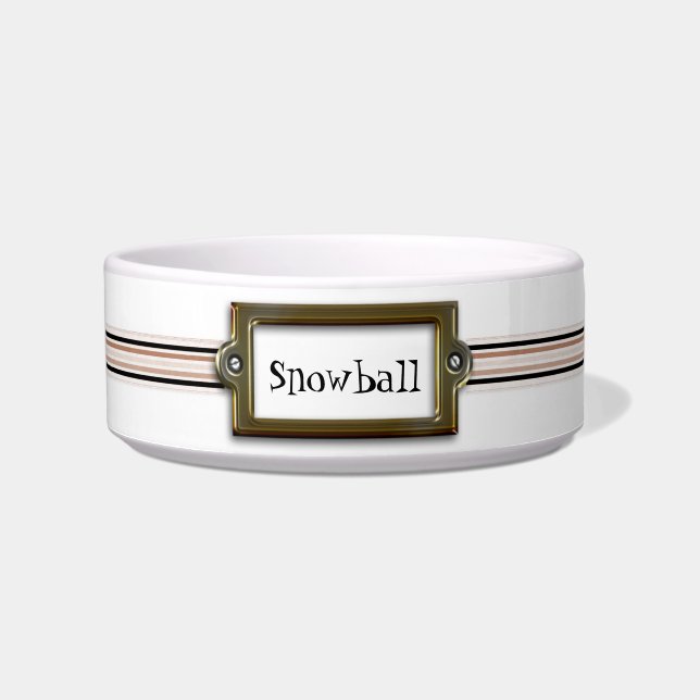 Stylish Custom Cat Bowl (Front)