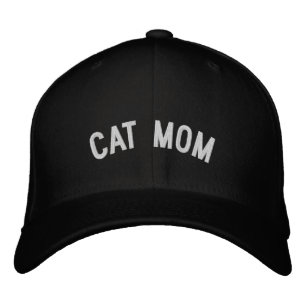 Stylish Custom CAT MOM Text Embroidered Hat