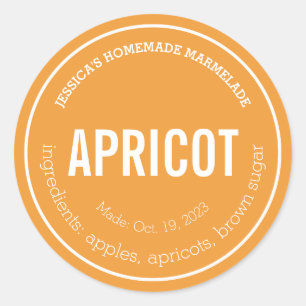 Stylish Custom Colour Homemade Jam Circle Label
