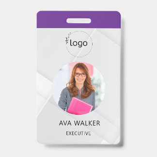 Stylish Custom Company Employee Photo Badge ID Badge
