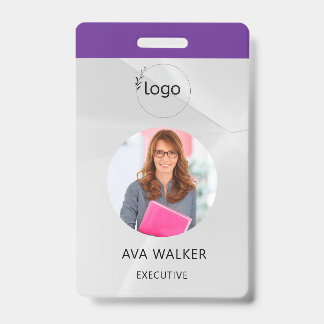 Stylish Custom Company Employee Photo Badge ID Badge