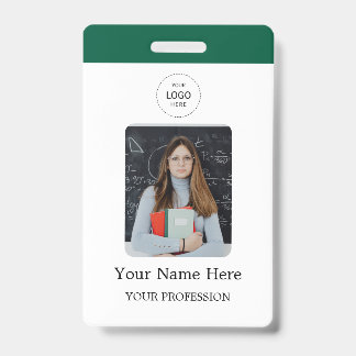 Stylish Custom Company Employee Photo Badge ID Badge