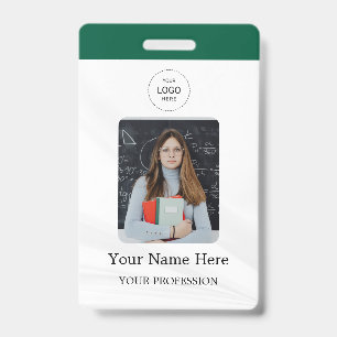 Stylish Custom Company Employee Photo Badge ID Badge