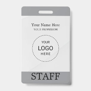 Stylish Custom Company Employee Photo Badge ID Badge