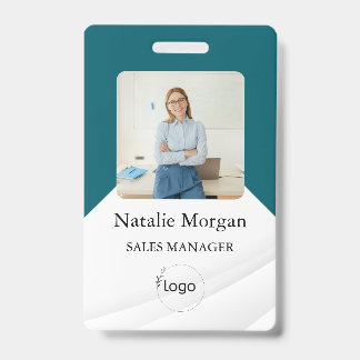 stylish Custom Company Employee Photo Badge ID Badge