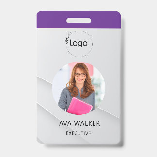 Stylish Custom Company Employee Photo Badge ID Badge