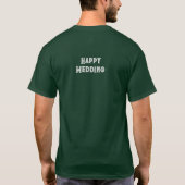 Stylish Custom Deep Forest Wedding Couple's Green T-Shirt (Back)