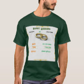 Stylish Custom Deep Forest Wedding Couple's Green T-Shirt (Front)