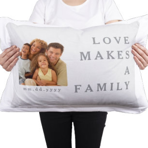 Stylish Custom Family Quote Design Bedroom Accent Decorative Cushion