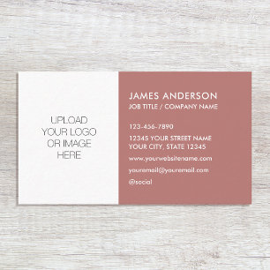 Stylish Custom Logo Minimalist Desert Rose Business Card