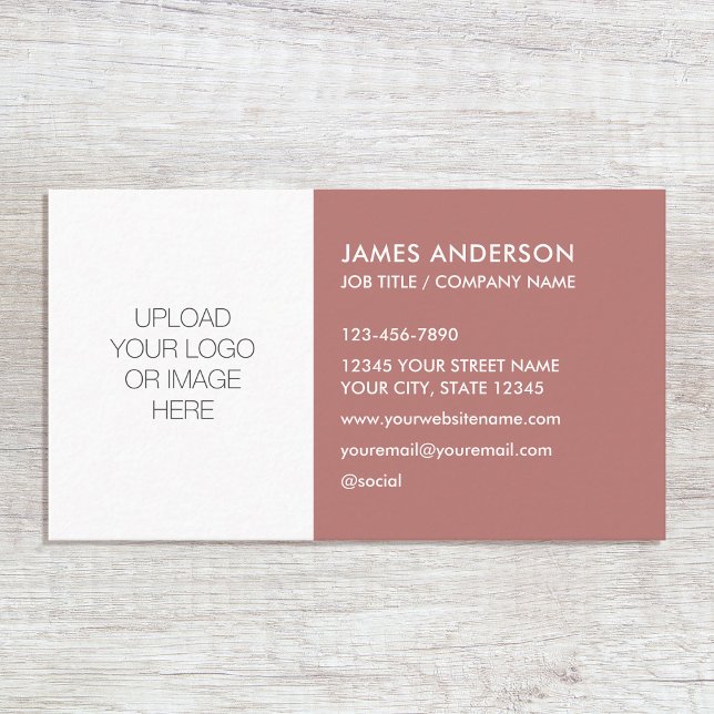 Stylish Custom Logo Minimalist Desert Rose Business Card (Creator Uploaded)