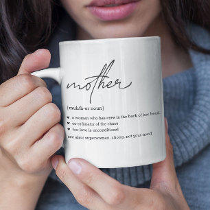 Stylish Custom Mother Definition Photo Gift Coffee Mug