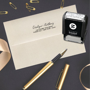 Stylish Custom Name & Address Self Inking Stamp