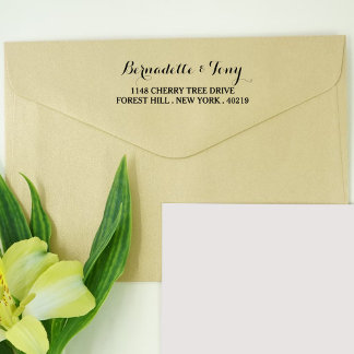 Stylish Custom Name & Address Self Inking Stamp