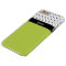 Stylish Custom Name Green, White Black Polka Dots