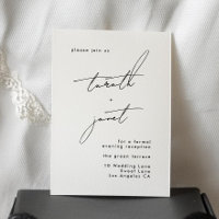Stylish Custom Names Black White Wedding Reception