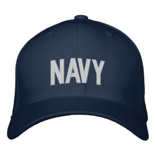 Stylish Custom NAVY Text Embroidered Hat