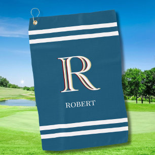 Stylish Custom Personalised Monogram Name Golf Towel
