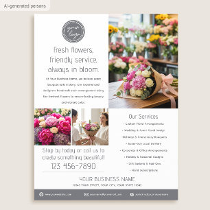 Stylish Custom Photo Logo Business Marketing Flyer