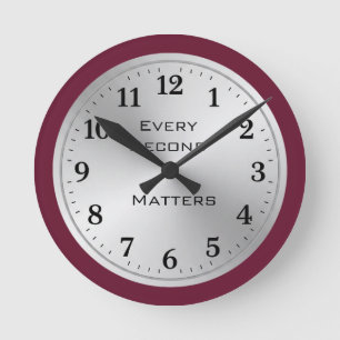 Stylish Custom Timepiece Gift Round Clock