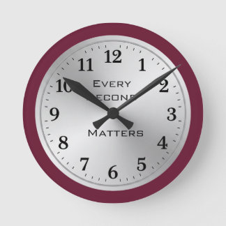 Stylish Custom Timepiece Gift Round Clock