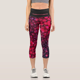 Stylish Customisable CRANBERRIES Capri Leggings