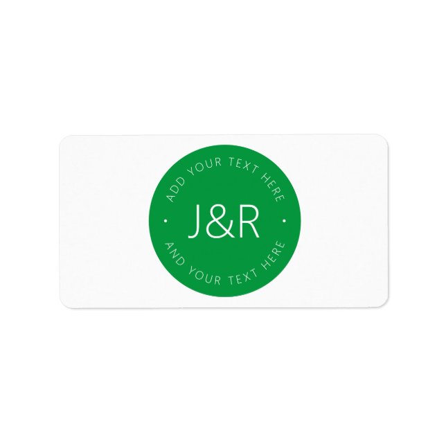 Stylish Customisable Label (Front)