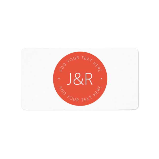 Stylish Customisable Label (Front)
