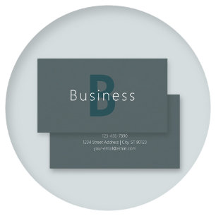 Stylish Customisable Monogram Template Business Card