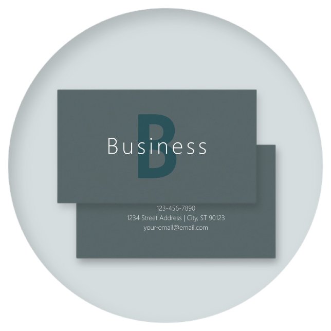Stylish Customisable Monogram Template Business Card (Creator Uploaded)