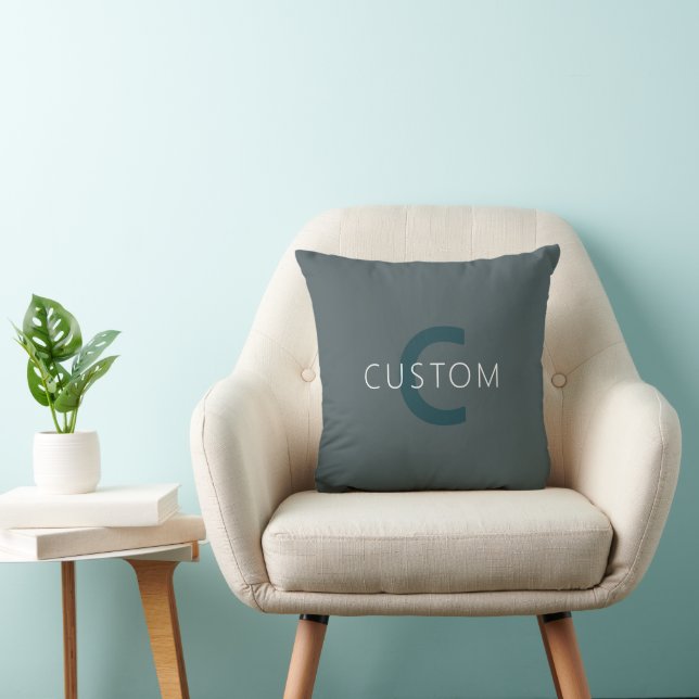 Stylish Customisable Monogram Template Cushion (Chair)