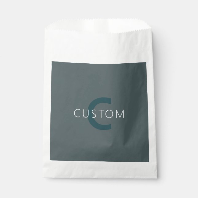 Stylish Customisable Monogram Template Favour Bags (Front)