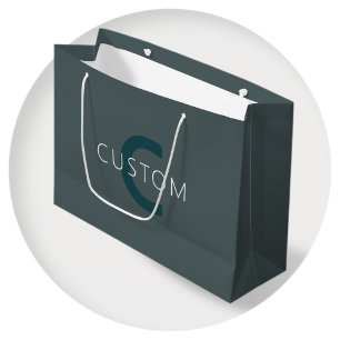 Stylish Customisable Monogram Template Large Gift Bag