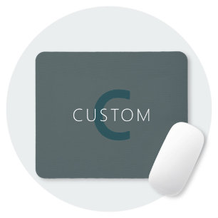 Stylish Customisable Monogram Template Mouse Pad