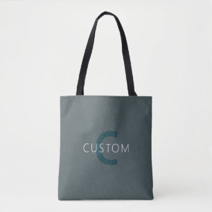 Stylish Customisable Monogram Template Tote Bag